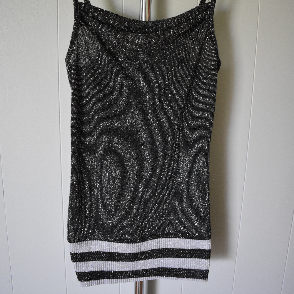 Vixen Black & Silver Glittery Top